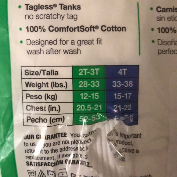 2t-3t  Hanes 5 toddler boy tagless tanks - Picture 6 of 6